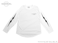 エレクトリック ラグランTシャツ - アンダーボルトドライラグランL/S Tシャツ #ホワイト/ブラック XLサイズ