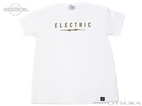 エレクトリック ショートスリーブTシャツ - アンダーボルトフロントS/S Tシャツ #ホワイト/オリーブ XLサイズ