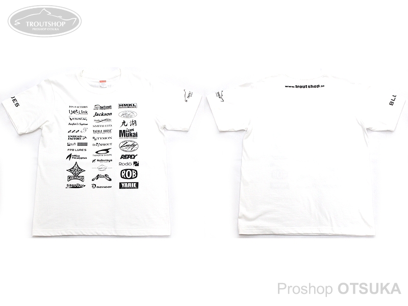 オオツカオリジナル オリジナルTシャツ トラウトショップXエリアメーカーコラボTシャツ L #ホワイト