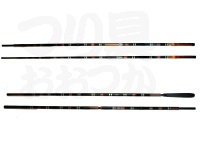 かちどき 凱 竿掛別作段巻二本 - 2本物竿掛玉の柄セット 黒マジョーラ 215cm×110cm3継 玉188cm